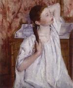 Mary Cassatt The girl do up her hair USA oil painting reproduction